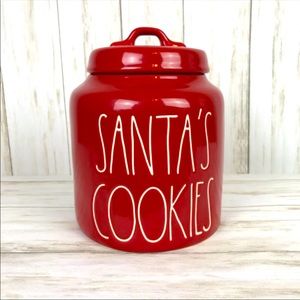 🎄🎁 NWOT RAE DUNN “Santa's Cookies” Red Kitchen Canister! 🎅🏻🤶🏻🎄
